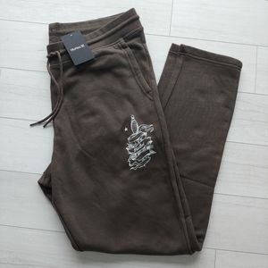 HURLEY NEW mens Slim Fit Tapered Fleece Sweatpants